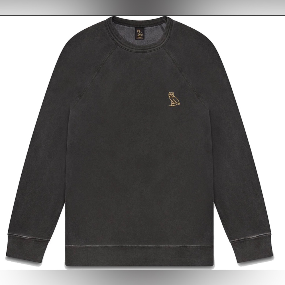 OVO Garment Dye Crewneck - Black (Size XS)